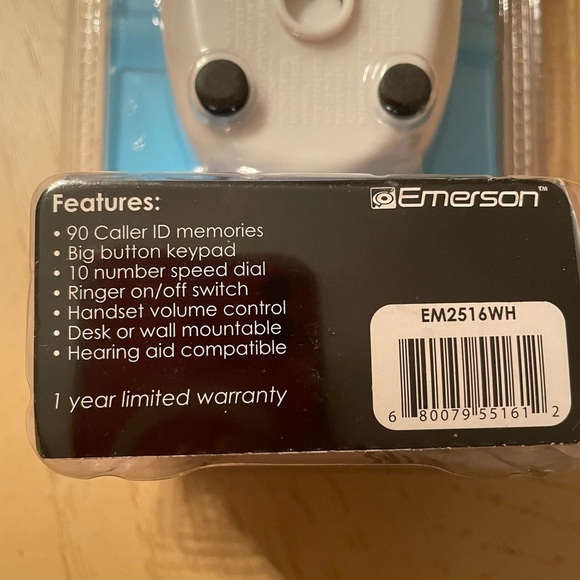 Emerson Slimline Caller ID Desk Wall Mount Phone NEW SEALED Even in Power Outage - Picture 3 of 5